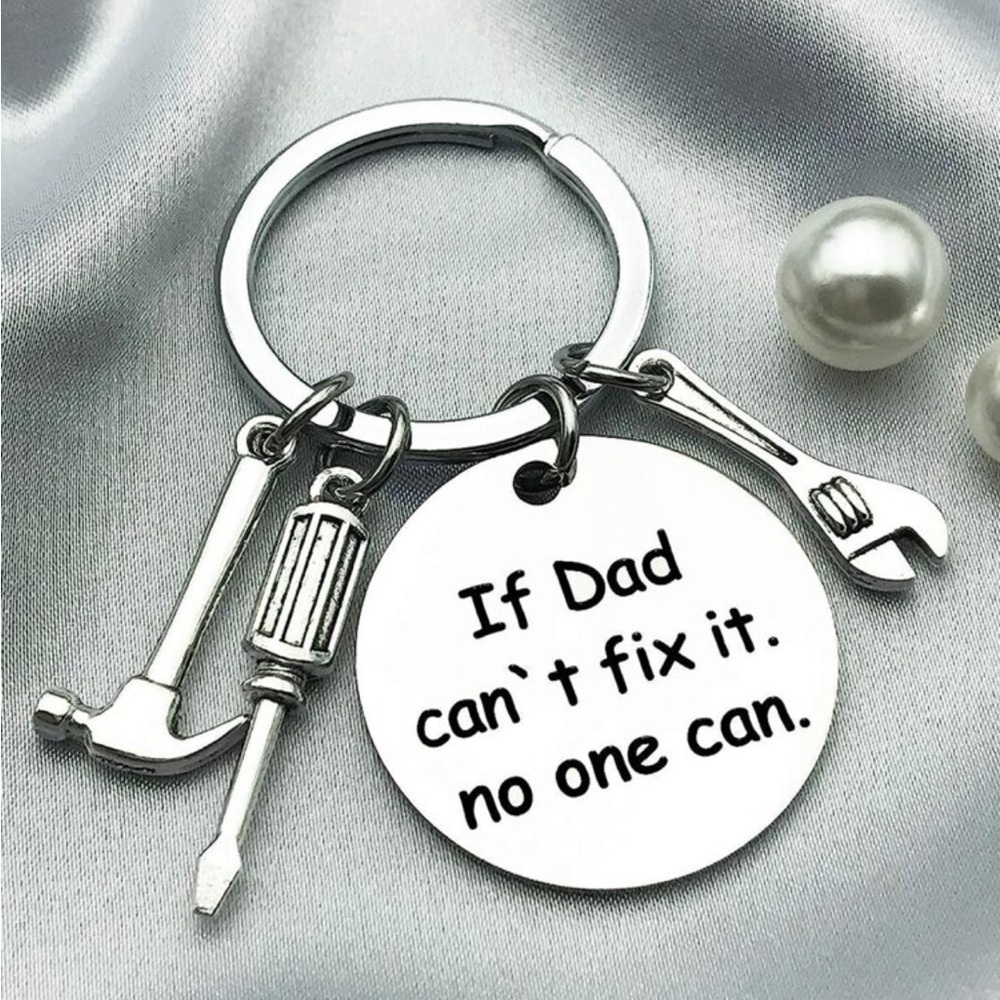 Dad's Tool Charm Keychain